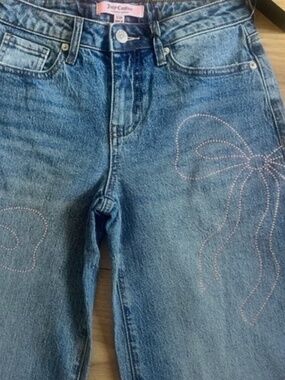 Juicy Couture Lunita Exclusive, Rare, Vintage flare, Y2k, Bow Rhinestones